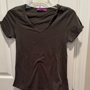 JAC PARKER greenish/grey V-Neck Tee in MINT condition sz xs